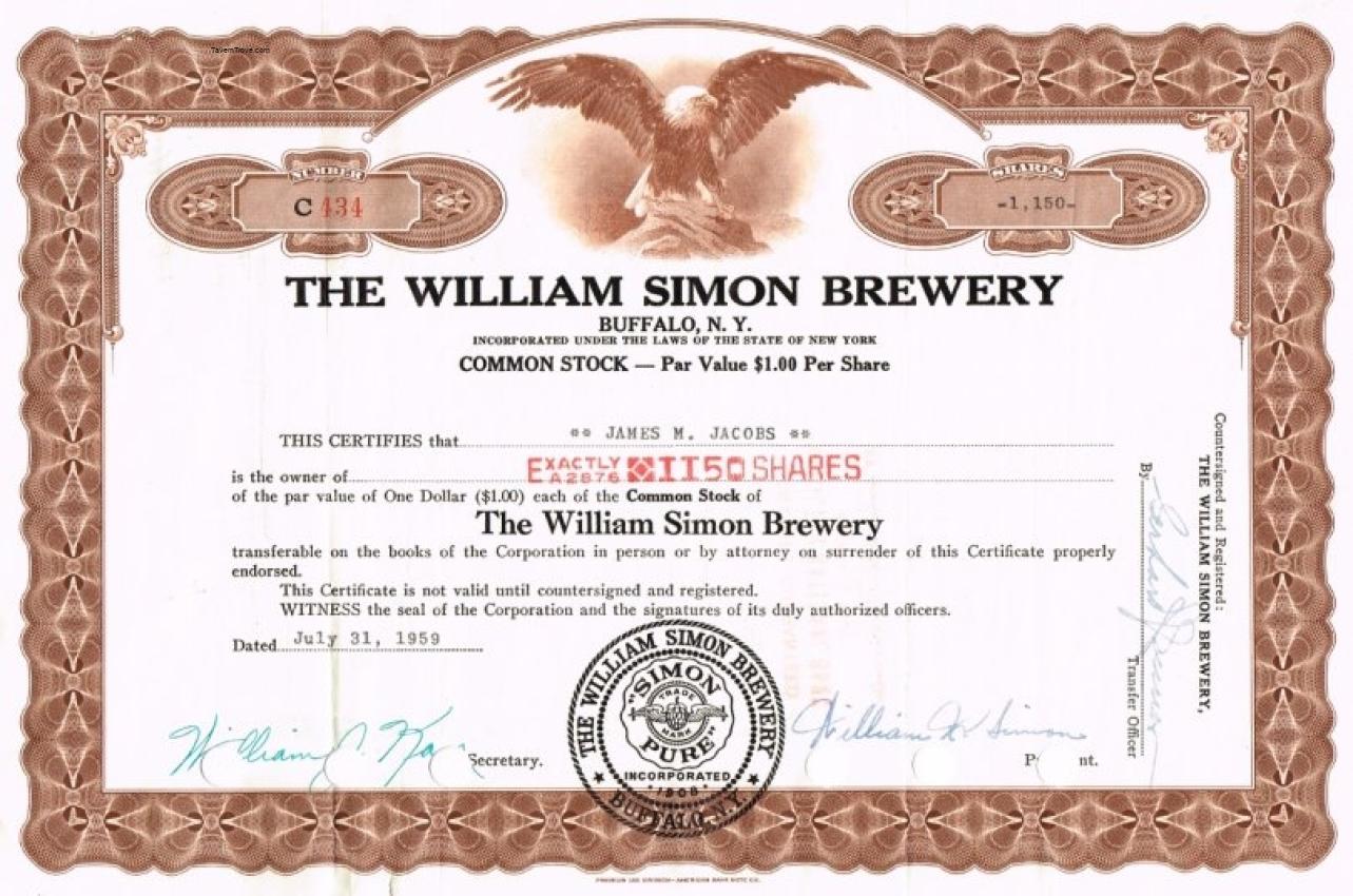 1150 Shares Certificate