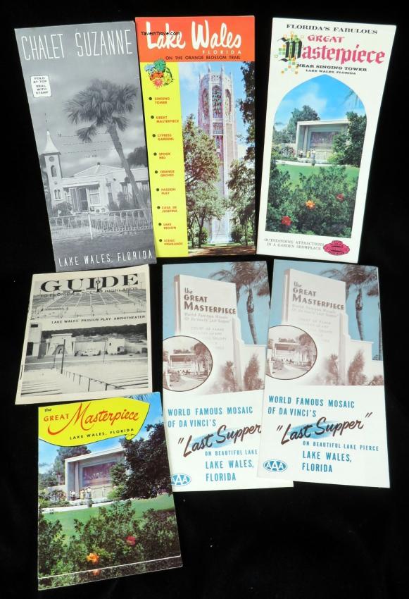 1940s-1960s Florida LAKE WALES Attractions and Hotel Brochures