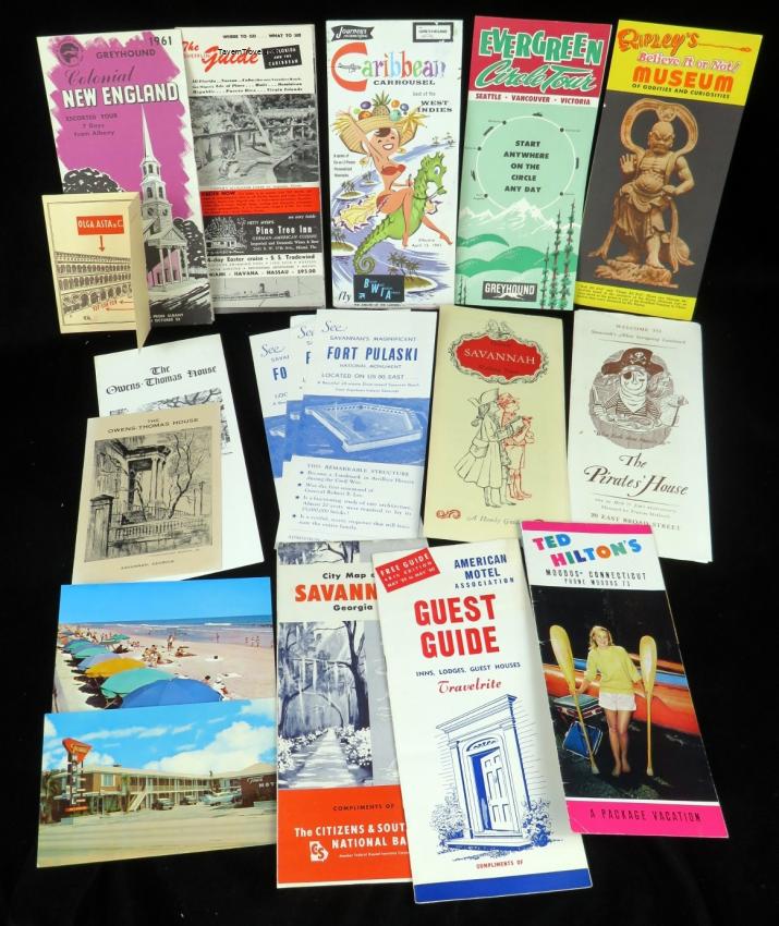 1950s-1970s GEORGIA CARIBBEAN Etc General Attractions and Hotel Brochures