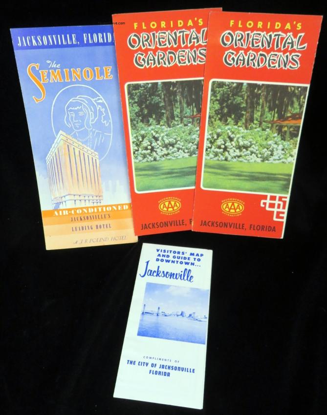 1950s-1970s JACKSONVILLE Florida Tourist Brochures and Maps