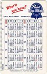 1953 Pabst Pocket Calendar