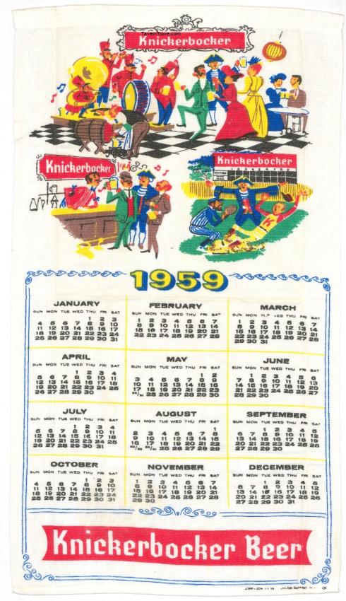 1959 Knickerbocker Beer Calendar