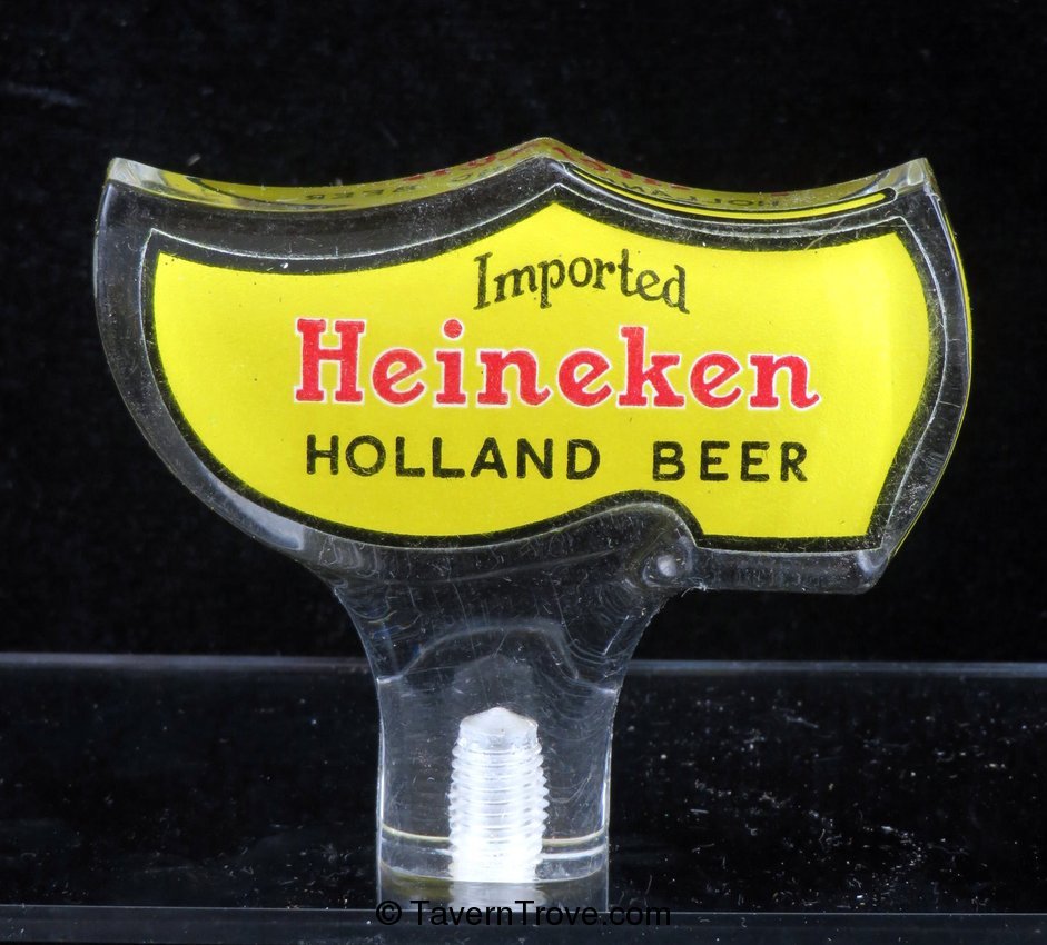 1965 Heineken Holland Beer 3½ inch Acrylic Tap Handle