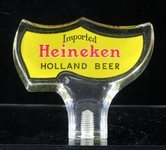 1965 Heineken Holland Beer 3½ inch Acrylic Tap Handle