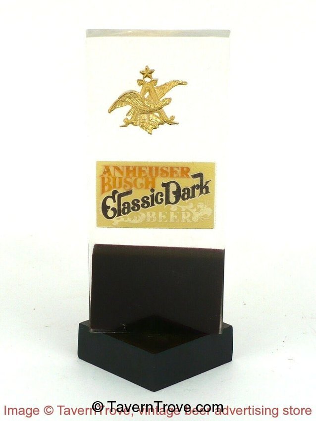 1970s ANHEUSER BUSCH CLASSIC DARK 5¼ inch Acrylic Tap Handle