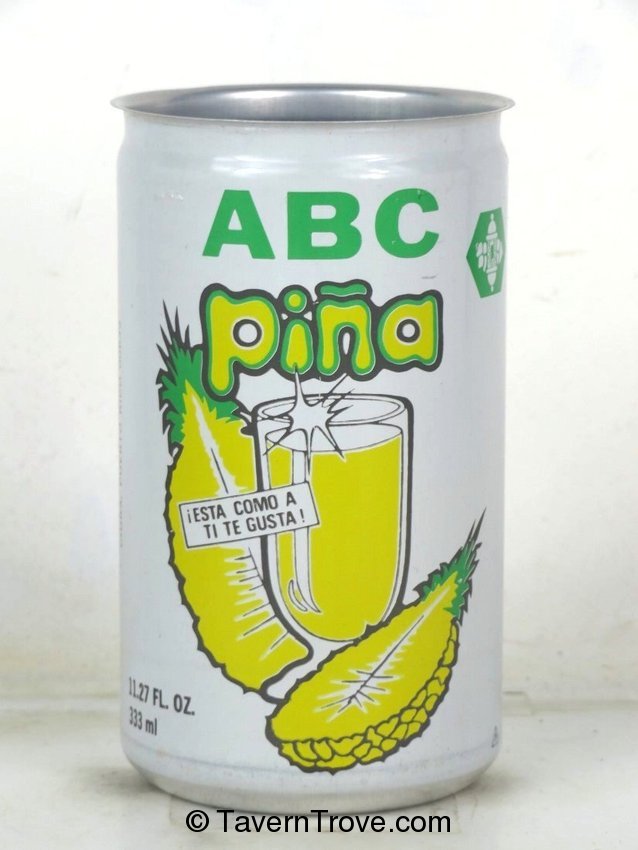 ABC Pinapple Soda 12oz Can Puerto Rico