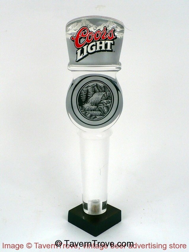Item 98808 2023 1990s COORS LIGHT Waterfall 9¾ inch Acrylic Tap Tap Handle