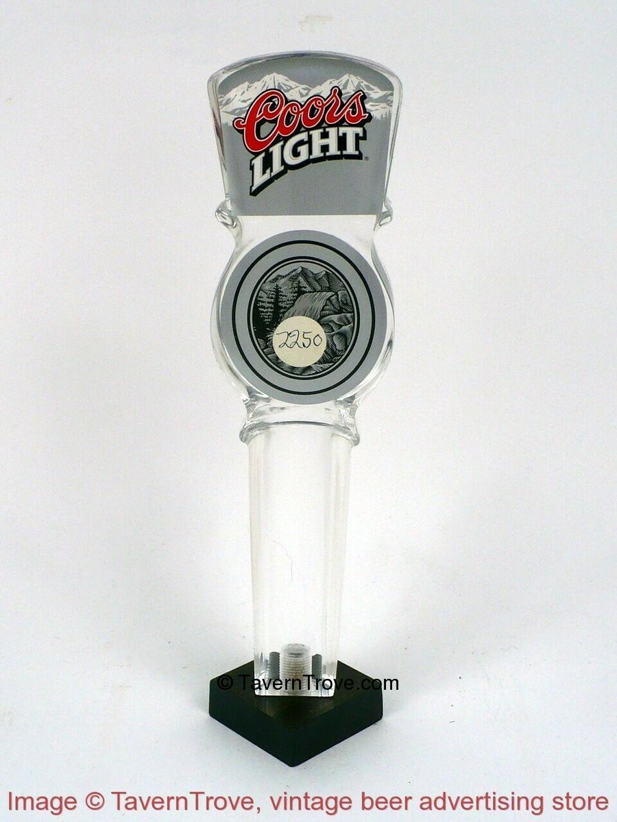 Item 98808 2023 1990s COORS LIGHT Waterfall 9¾ inch Acrylic Tap Tap Handle
