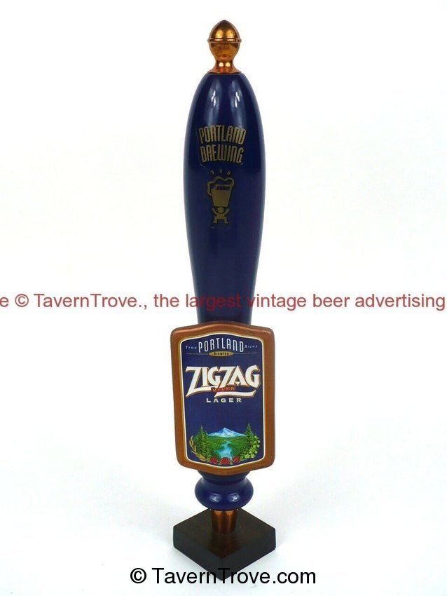 Item 98806 2023 1990s Portland ZIGZAG LAGER 13 inch Pub Style Tap Handle Tap Handle