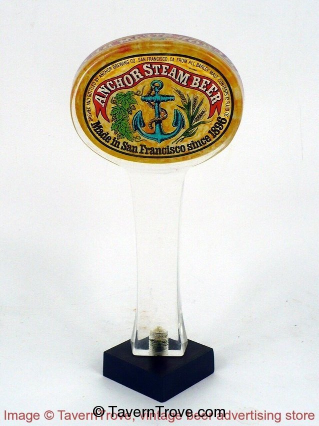 1990s San Francisco ANCHOR STEAM BEER 7¾ inch Acrylic Tap Handle