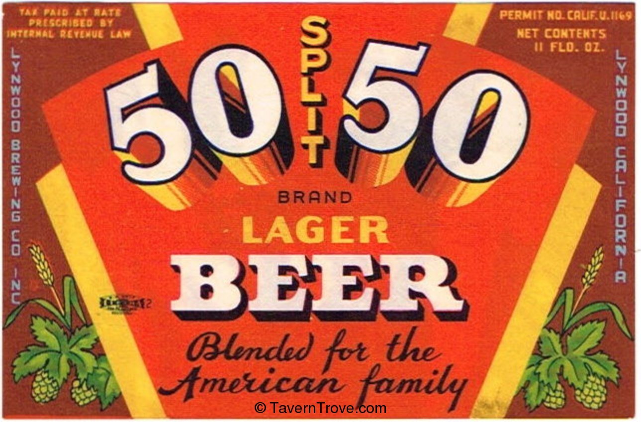 50 50 Split Lager Beer