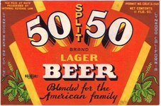 50 50 Split Lager Beer