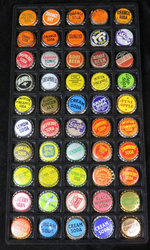 50 Cork and Plastic-Lined Generic Soda Bottle Caps Lot 1
