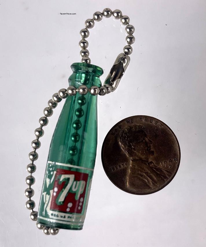 7up bubble swim girl bottle plastic keychain/fob