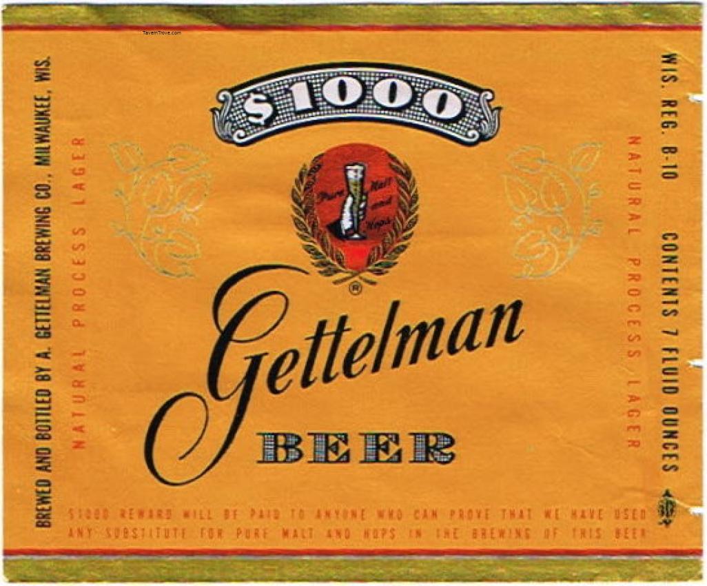 $1000 Gettelman Beer