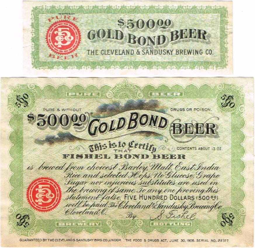 $500 Gold Bond Beer