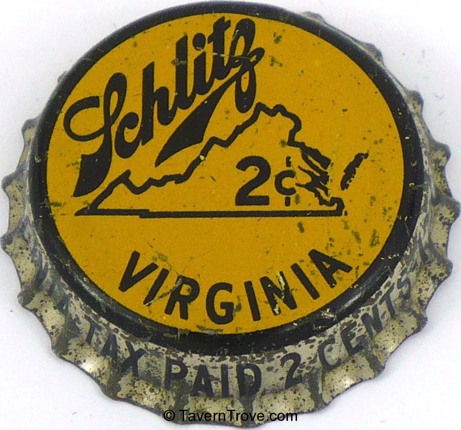 Schlitz Beer ~VA 2¢ Tax