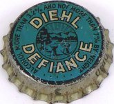 Diehl Beer ~OH 1½¢ Tax Lid