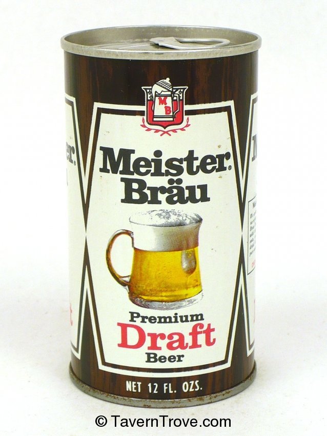 Item 713 1968 Meister Brau Draft Beer Tab Top Can T9225.1