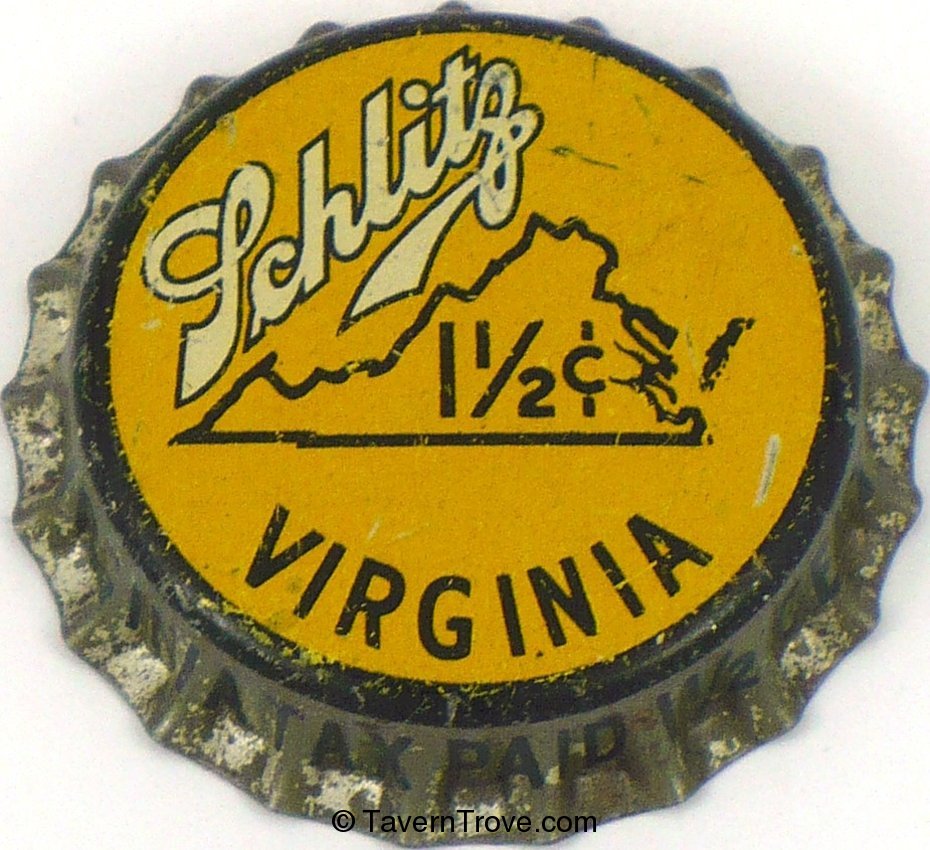 Schlitz Beer ~VA 1½¢ Tax