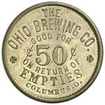 Ohio Brewing Co. 50¢ Case Check Token
