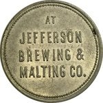 Jefferson Beer 50¢ keg deposit token