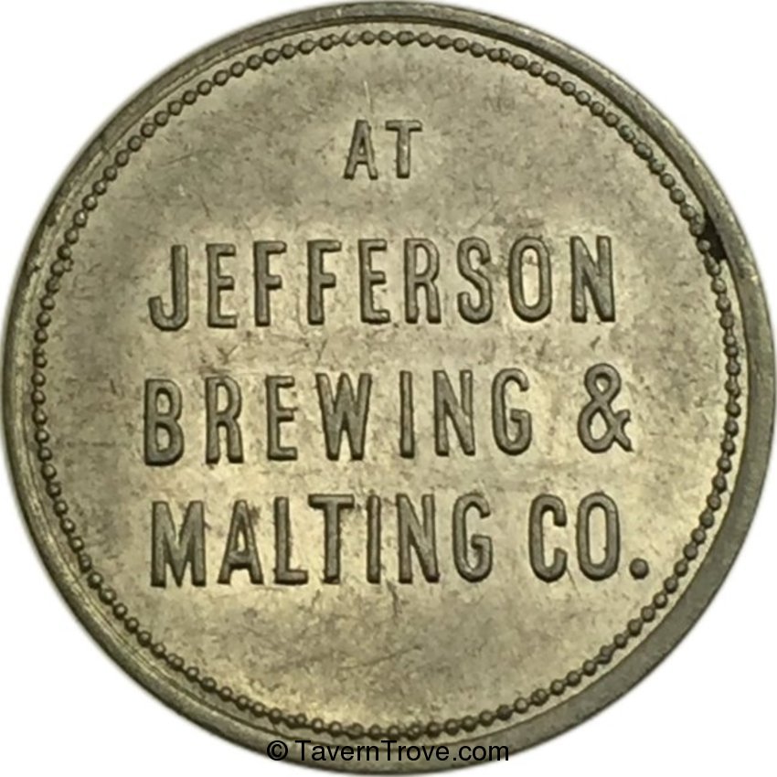 Jefferson Beer 50¢ keg deposit token