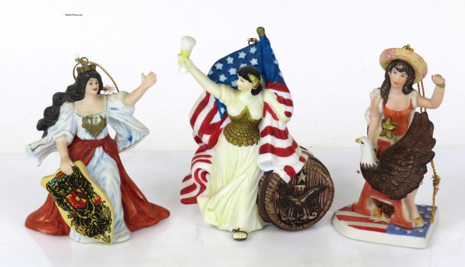 - 1993 Lot of 3 Anheuser Busch Porcelain Figurines