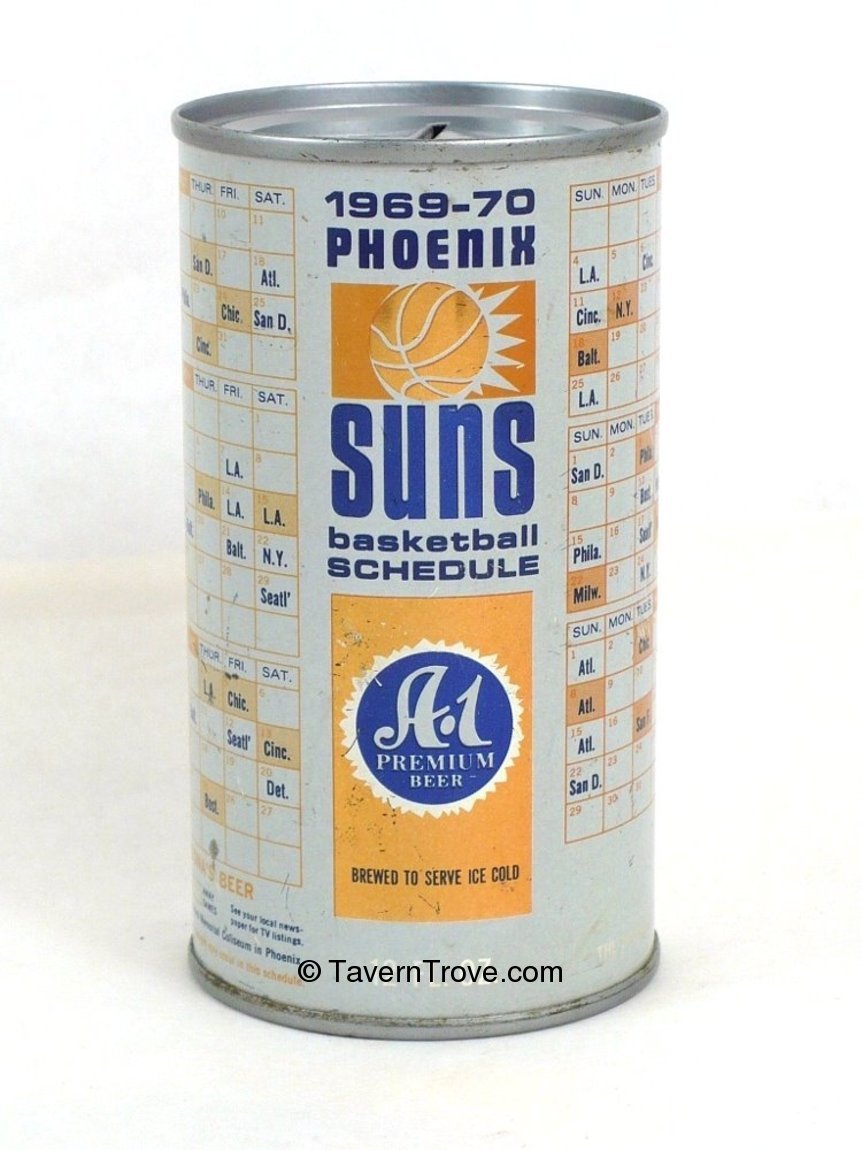 Item 88559 1968 A 1 Beer 1969 Suns Schedule Tab Top Can T35 13