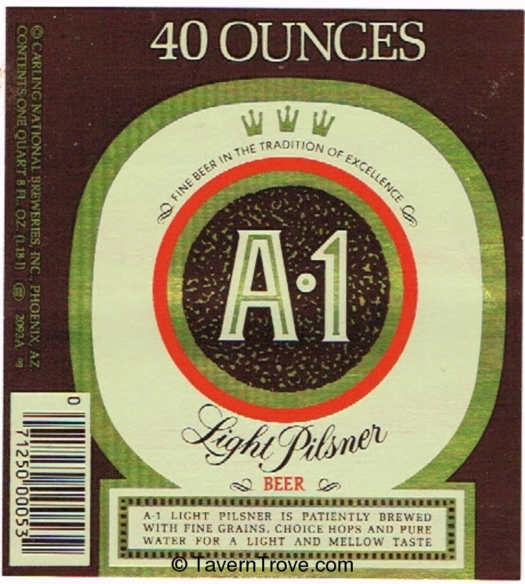 A-1 Light Pilsner Beer 