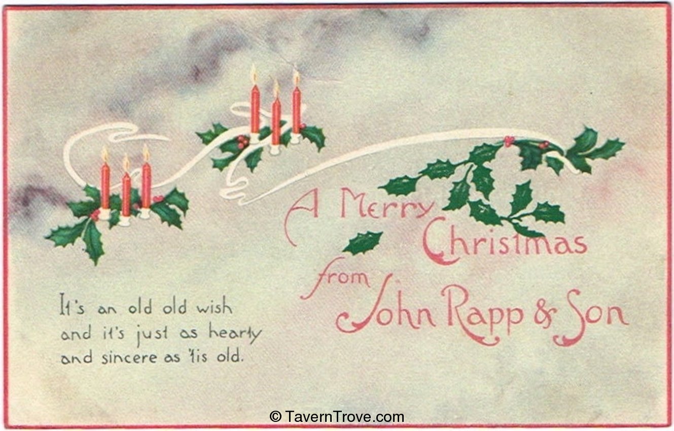 A Merry Christmas From John Rapp & Son