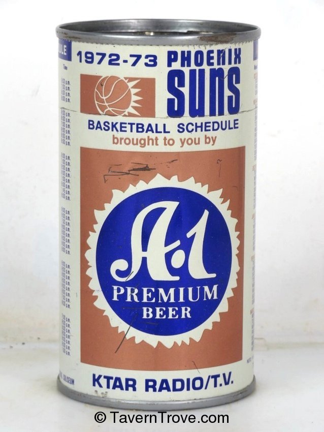 A-1 Premium Beer 1972 Phoenix Suns Schedule