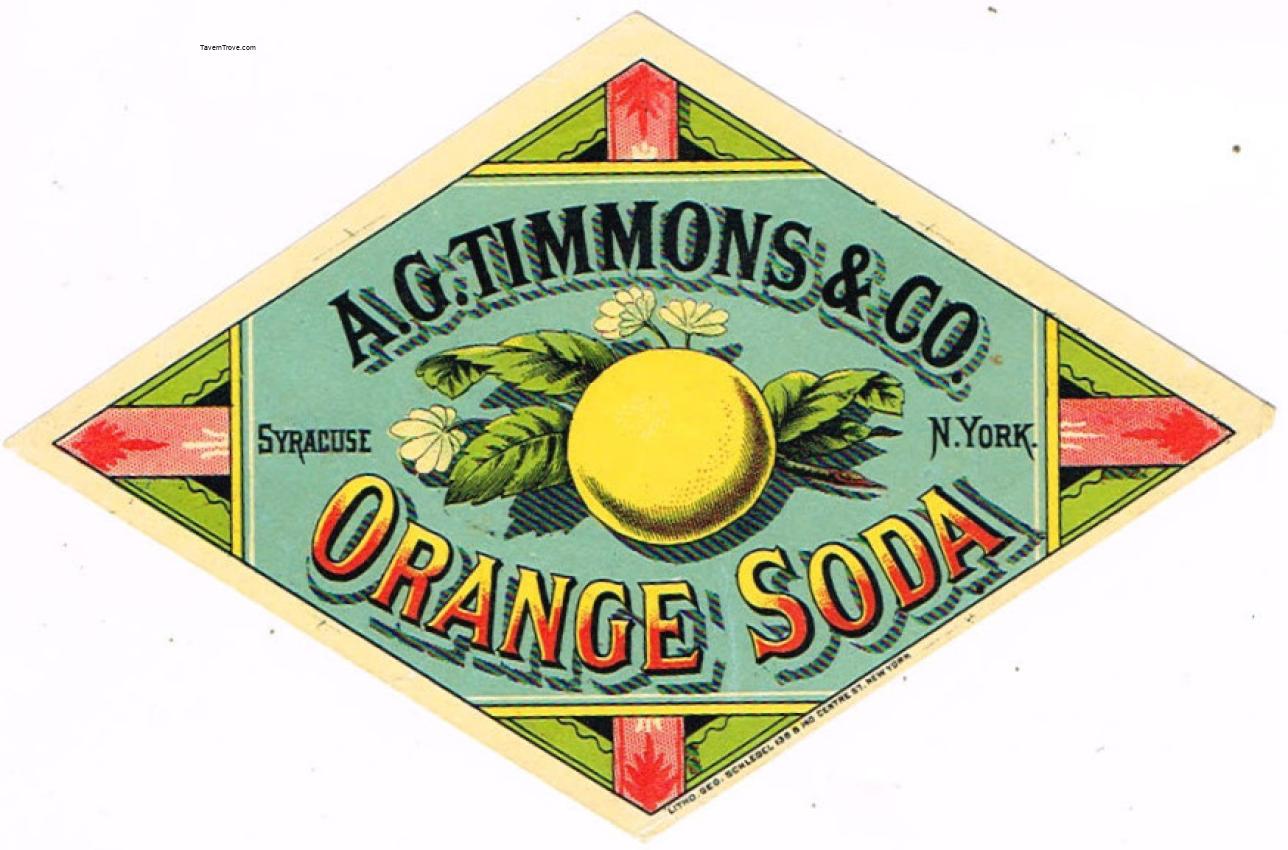A. G. Timmons Orange Soda Syracuse New York