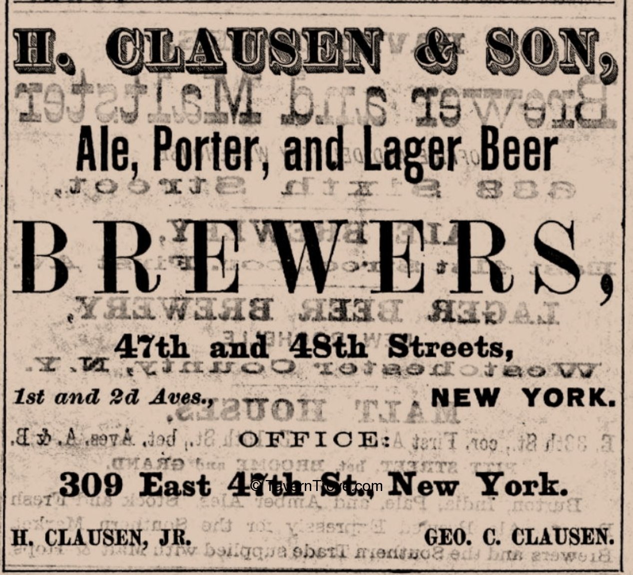 Item 41335 1879 Ale, Porter and Lager Beer Paper Ad