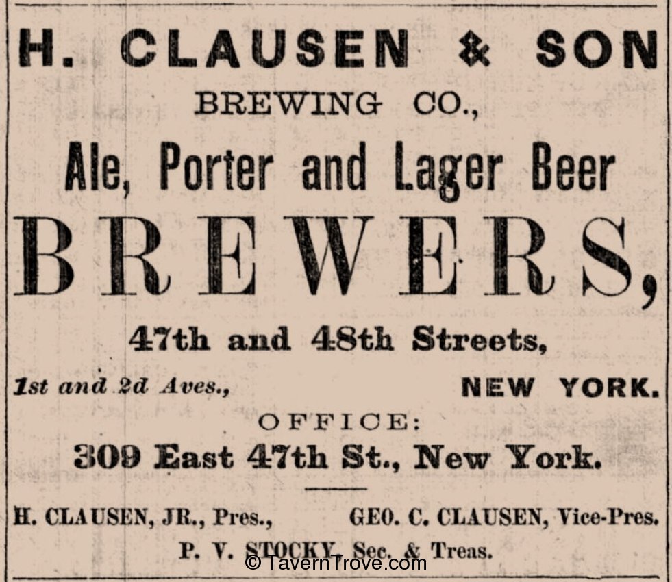 Ale, Porter and Lager Beer