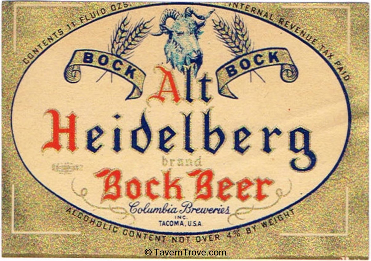 Alt Heidelberg Brand Bock Beer