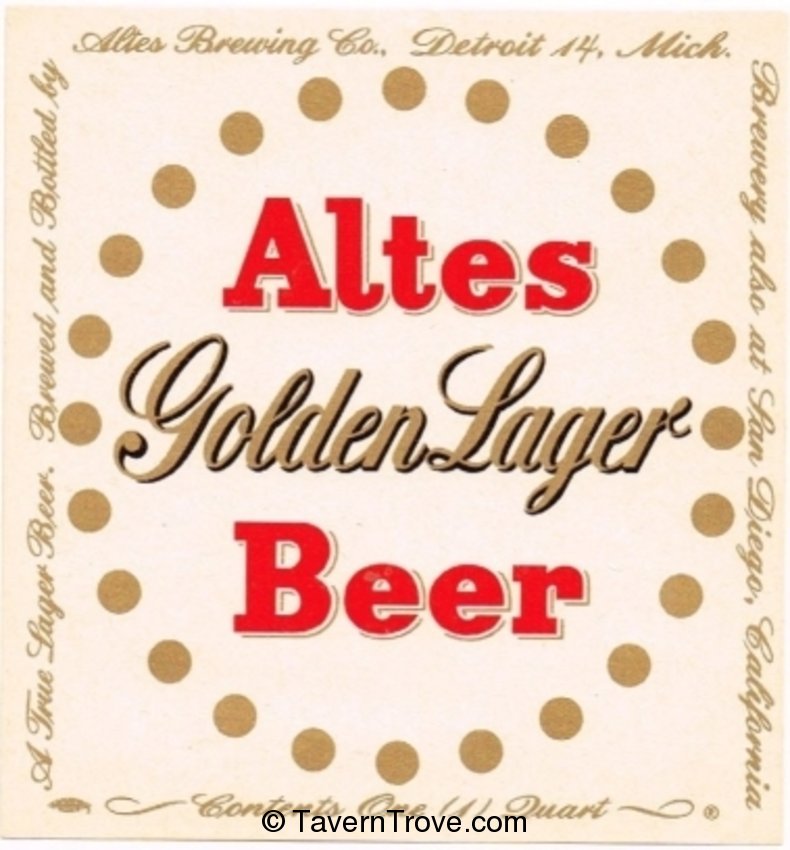 Altes Golden Lager Beer