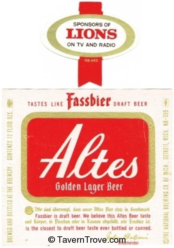 Altes Golden Lager Beer