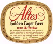 Altes Golden Lager Beer