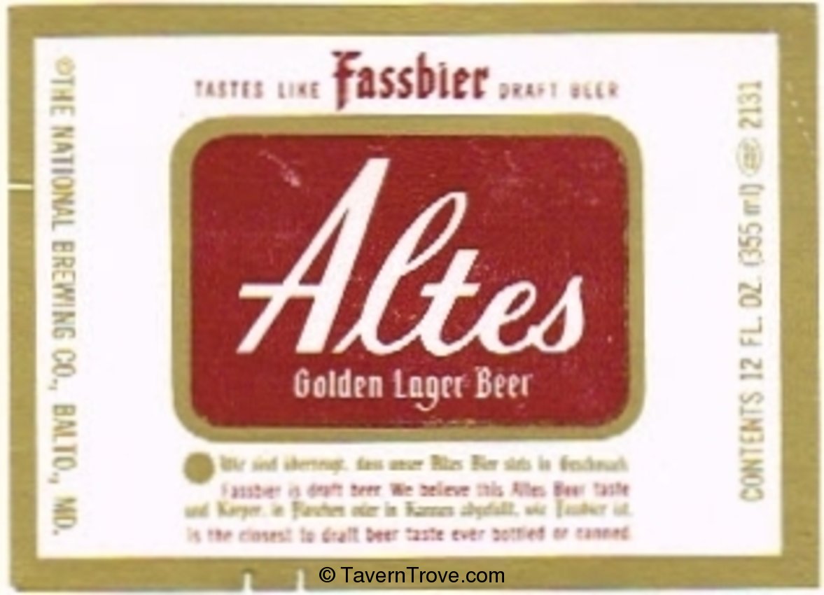Altes Golden Lager Beer