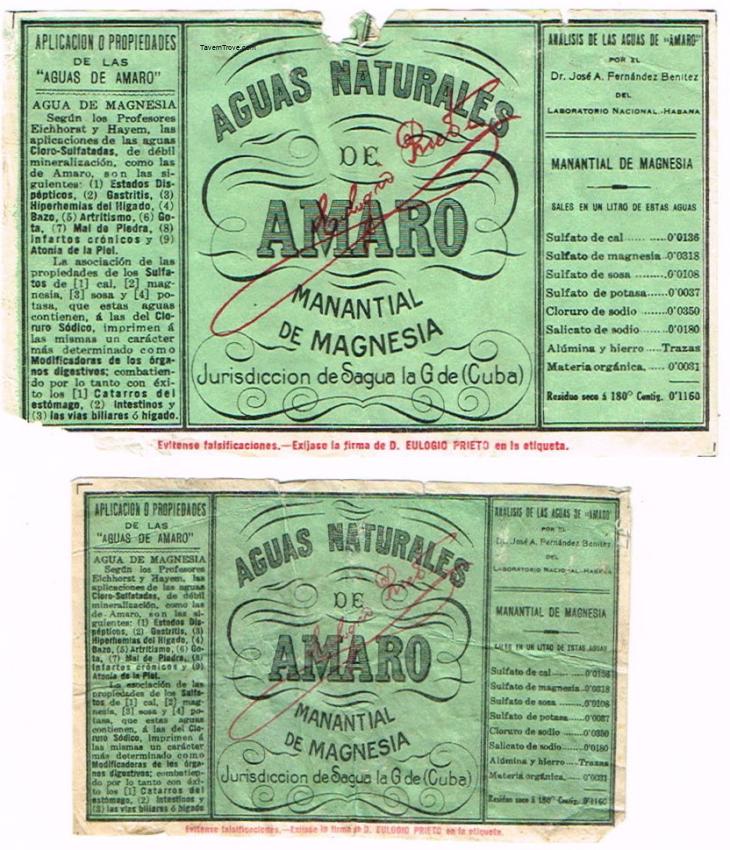 Amaro Mineral Water Cuba