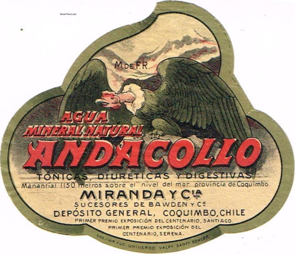 Andacollo Mineral Water Miranda Coquimbo Chile