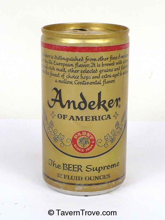 Andeker of America Beer