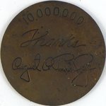 ANheuser Busch 10,000,000 Barrel medal