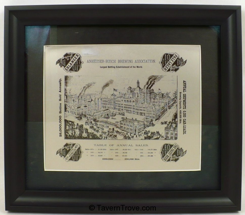 Item 87520 1880 Anheuser Busch Brewing Ass'n printer's plate Sign