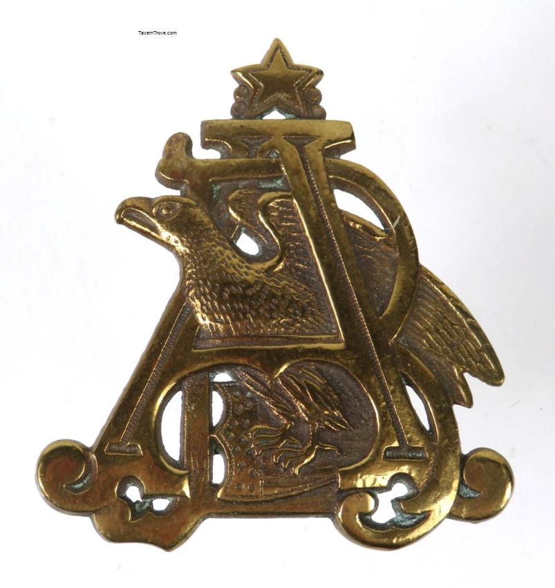 Anheuser-Busch A & Eagle Emblem Brass