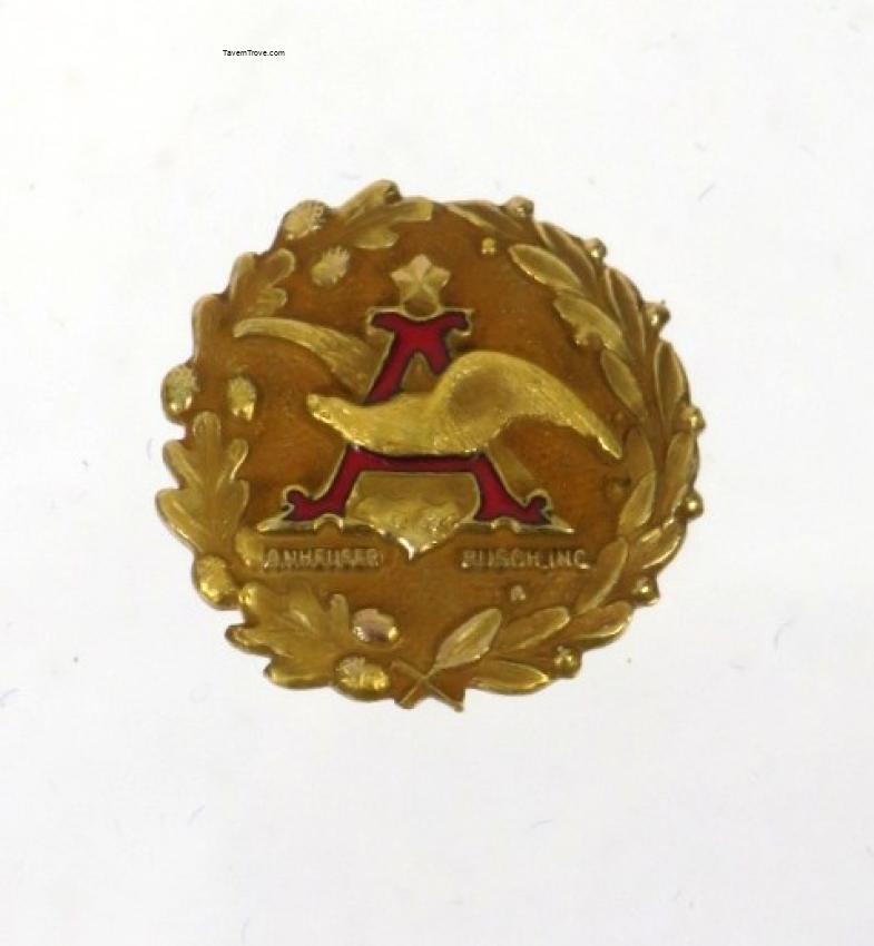 Anheuser-Busch A&Eagle Eisenstadt 10K Gold ½ Inch Screw Back