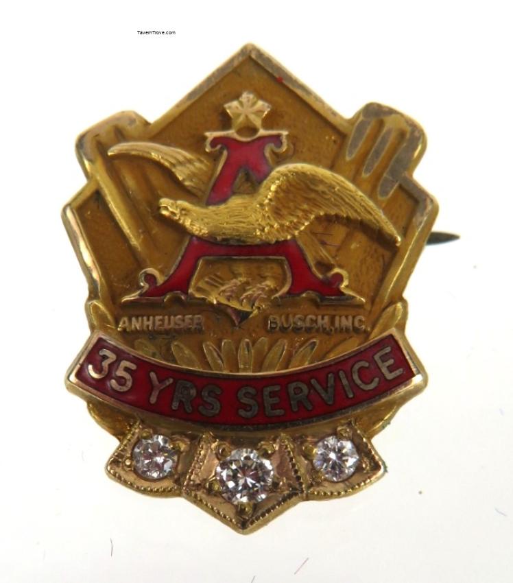 Anheuser-Busch A&Eagle 10K Gold Diamonds 35 Year