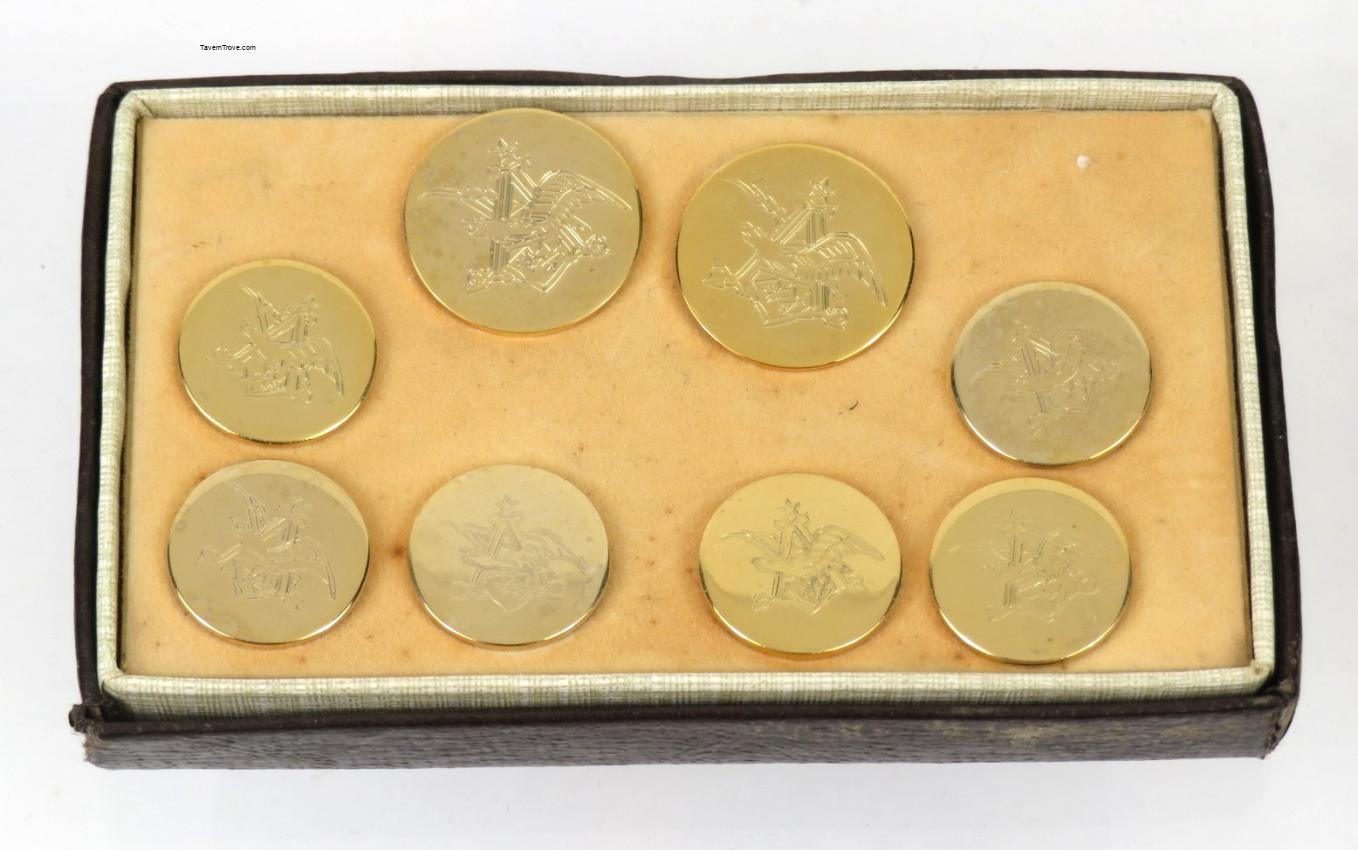 Anheuser-Busch A&Eagle Gold Blazer Button Set