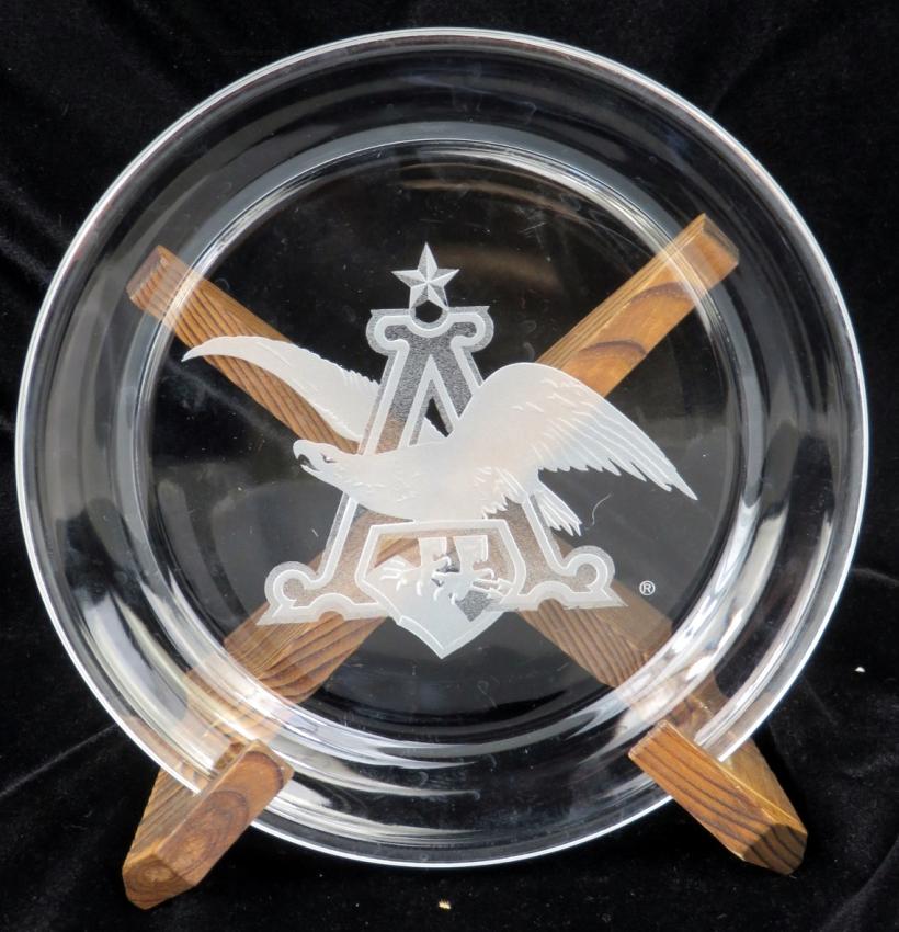 Anheuser-Busch A&Eagle Sandblasted Glass